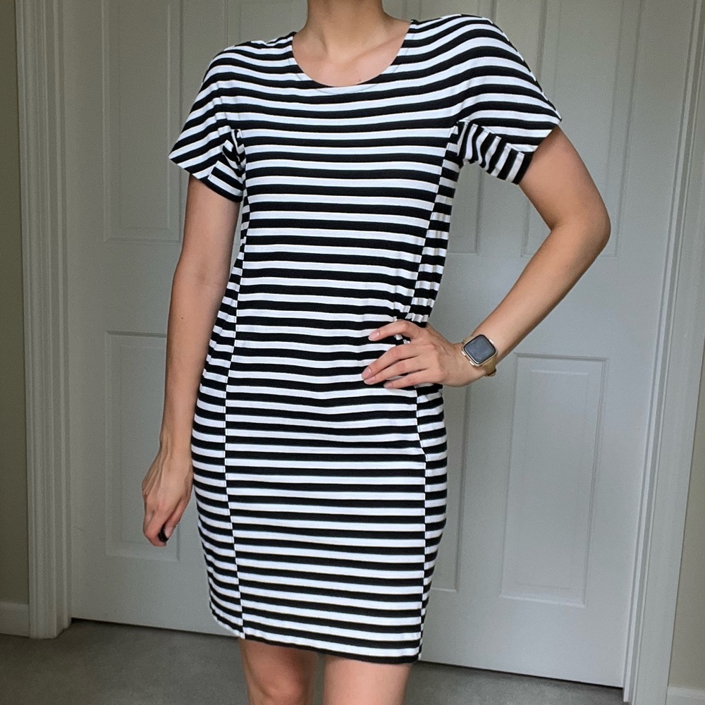 J Crew Striped Short Sleeve Nautical Dress